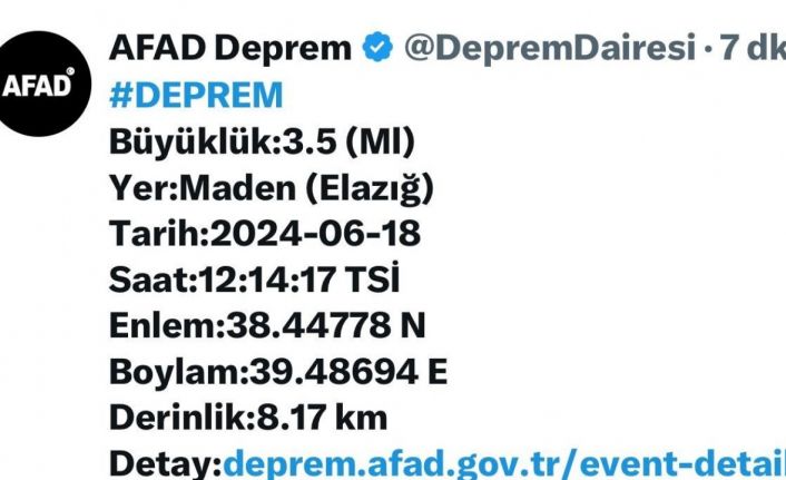 Elazığ’da korkutan deprem