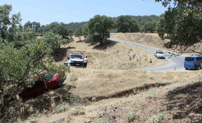 Otomobil yoldan çıkıp ağaca çarptı: 3 yaralı