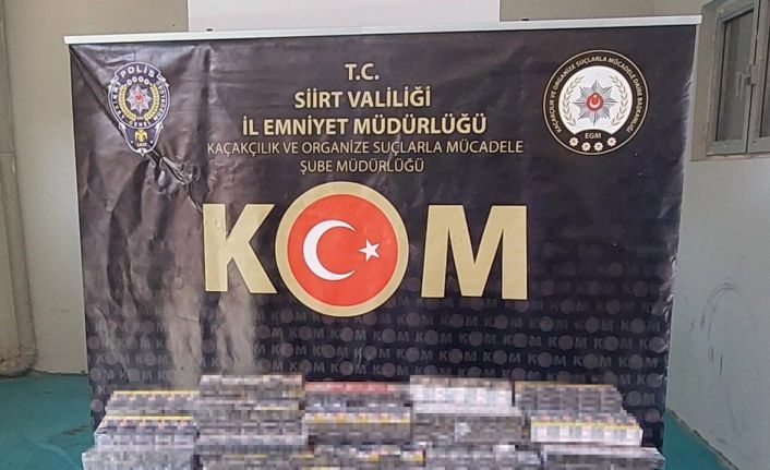 Siirt’te 3 bin paket kaçak sigara ele geçirildi