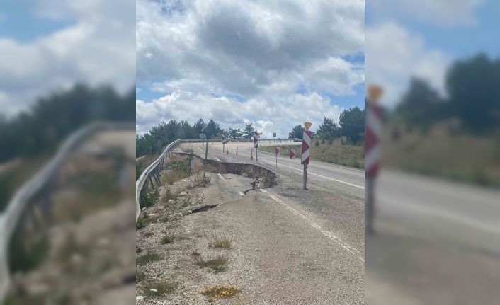 Göynük’te geçen yıl çöken yol yapılmayı bekliyor