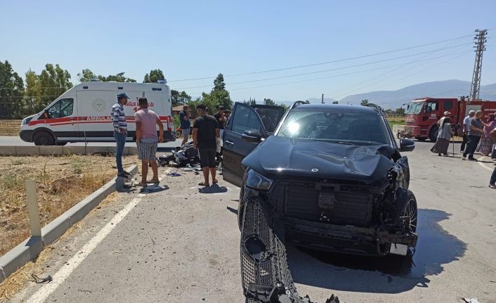 Lüks ciple çarpışan motosikletteki 1 kişi öldü, 1 kişi yaralandı