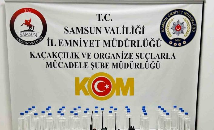 Samsun’da 200 litre etil alkol ele geçirildi