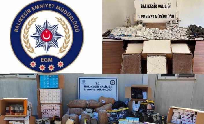 Balıkesir’de kaçak tütün ve kaçak sigara operasyonu: 8 gözaltı