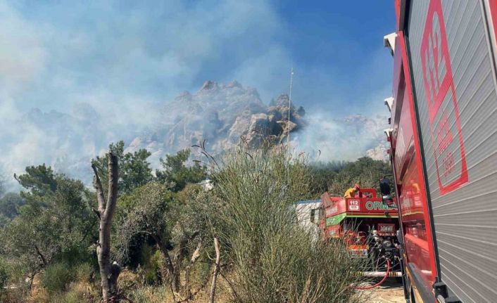 Bodrum’da çıkan yangın MUSKİ’nin arıttığı su ile söndürüldü