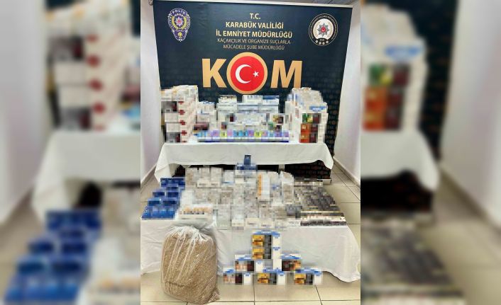 Karabük’te 44 bin 200 adet makaron ele geçirildi