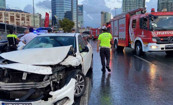 Şişli’de otomobil İETT otobüsüne arkadan çarptı: 3 yaralı