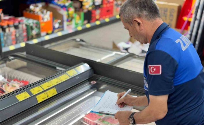 Zabıta ekiplerinden zincir marketlere denetim