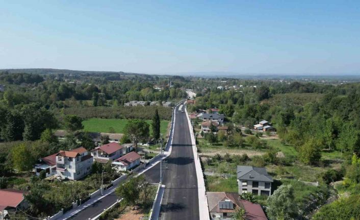 750 metrelik yol 5 bin ton asfaltla yenilendi