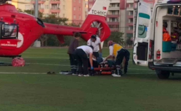 Ambulans helikopter kalp krizi geçiren hasta için havalandı