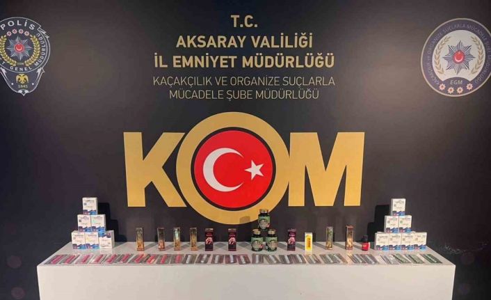 Aksaray’da gümrük kaçağı ve sahte cinsel ürün operasyonu: 1 gözaltı