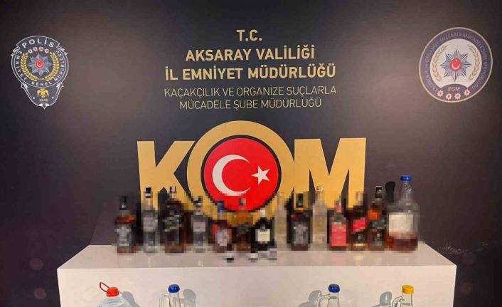 Aksaray’da kaçak içki operasyonu: 1 gözaltı