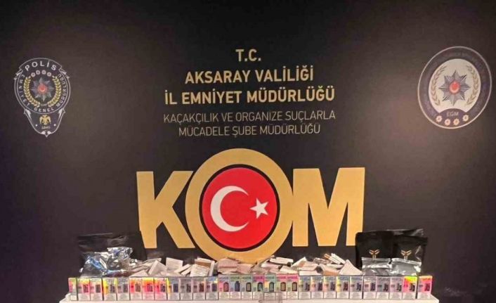 Aksaray’da kaçak sigara deposuna baskın: 1 gözaltı