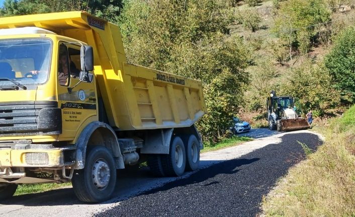 Asfalt serme çalışmaları sürüyor