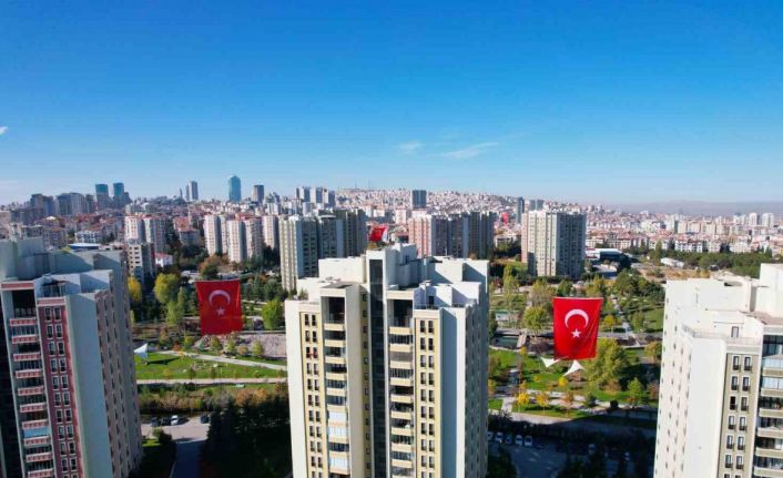 Başkentte kırmızı beyaz coşkusu havadan görüntülendi