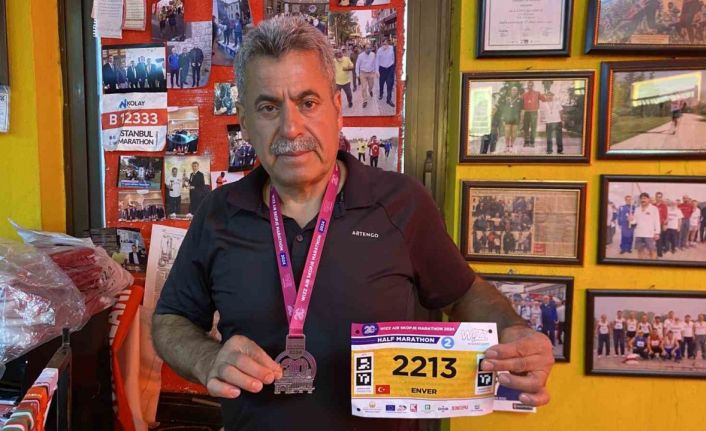 Bursalı esnaf yarı maratonda Türkiye’yi temsil etti