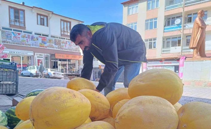 Çemişgezek’in her mevsime dirençli kış kavunu tezgahlardaki yerini aldı