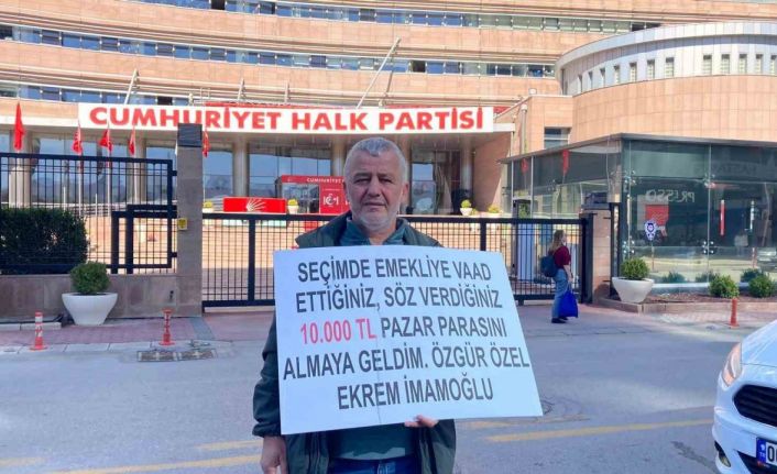 CHP Genel Merkezi önünde Ekrem İmamoğlu protestosu