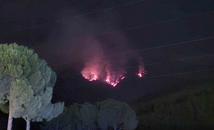 Denizli’deki yangın havadan görüntülendi