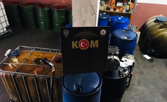 Düzce’de 4 bin litre kaçak akaryakıt ele geçirildi