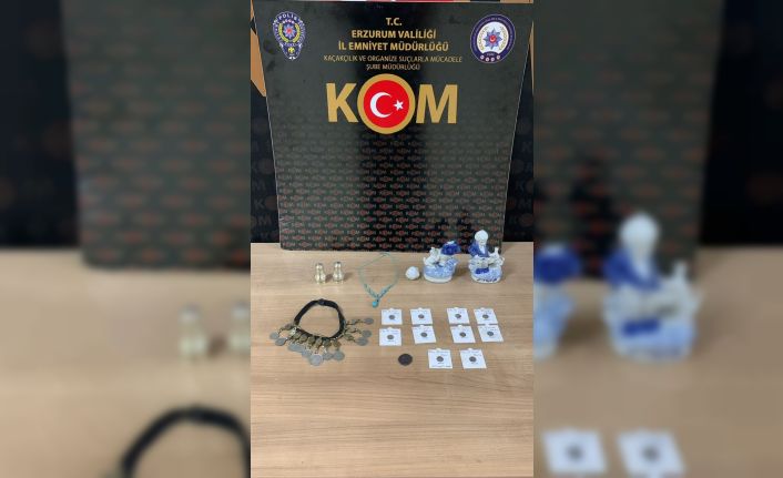 Erzurum’da 17 adet tarihi eser ele geçirildi