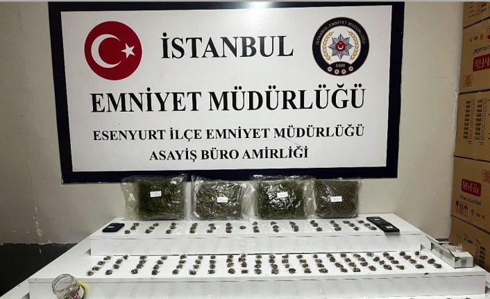 Esenyurt’ta uyuşturucu baskını: 2 kilogram 461 gram marijuana ele geçirdi