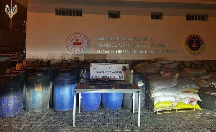 Gaziantep’te 4 bin 500 litre sahte alkol ele geçirildi