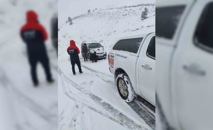 Giresun’da mahsur kalan vatandaşlar kurtarıldı