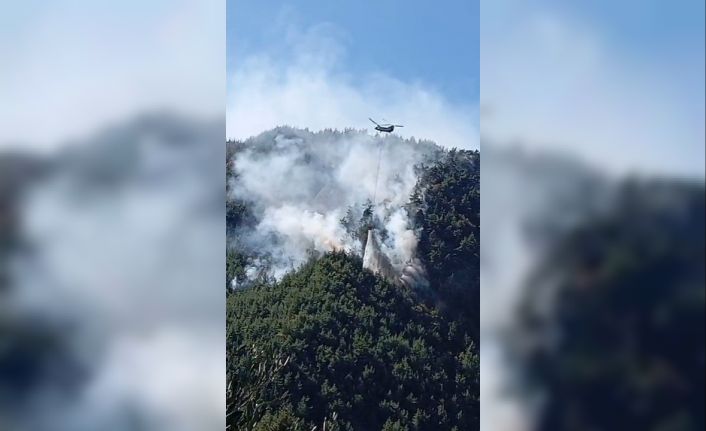 Kahramanmaraş’ta sarp arazideki yangın 3 gündür sürüyor