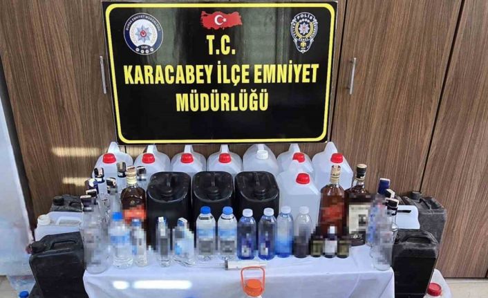 Karacabey’de sahte ve kaçak alkol operasyonu