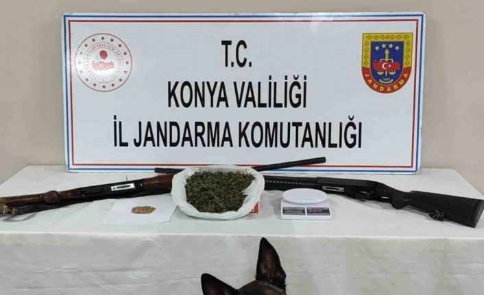 Konya’da jandarma ekiplerinden uyuşturucu operasyonu