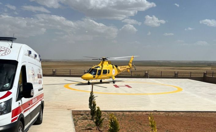 Konya’da kalp krizi geçiren hasta için hava ambulansı havalandı