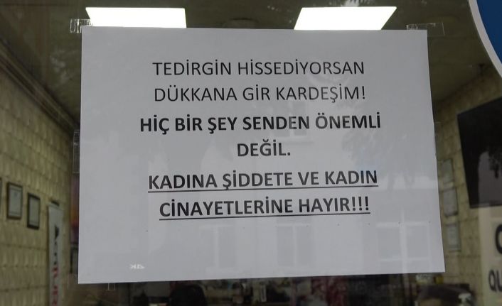 Kütahya’da esnaftan kadına şiddete karşı duyarlı hareket