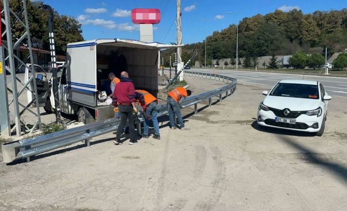 Mahmutlu Kavşağı’nda kazalara karşı tedbir