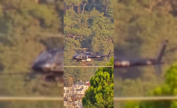 Marmaris’te Yüksek gerilim hatlarına helikopterli bakım