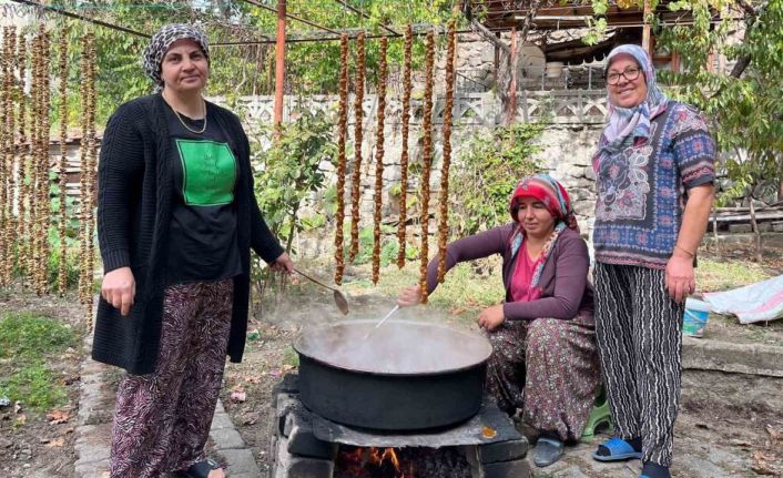 Oğuzlar’da cevizli sucuk mesaisi başladı