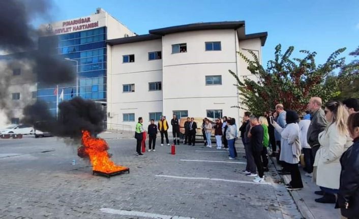 Pınarhisar Devlet Hastanesi’nde yangın tatbikatı