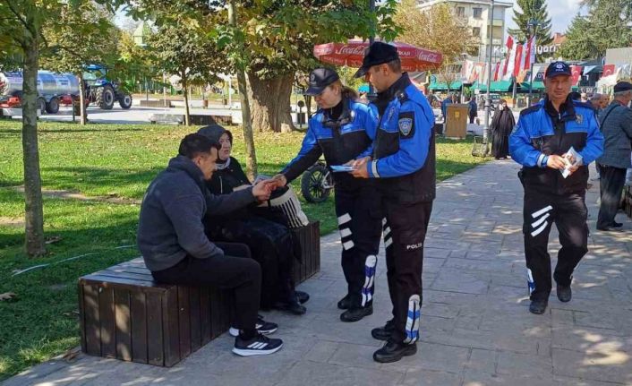 Polis kent merkezinde tek tek uyardı