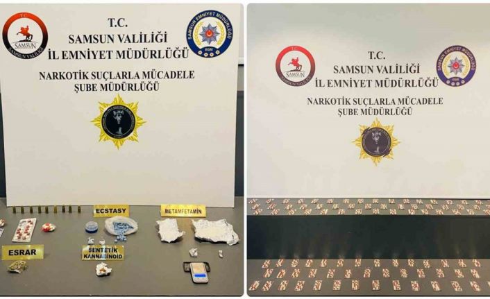 Samsun’da uyuşturucuyla yakalanan 2 kişi gözaltına alındı