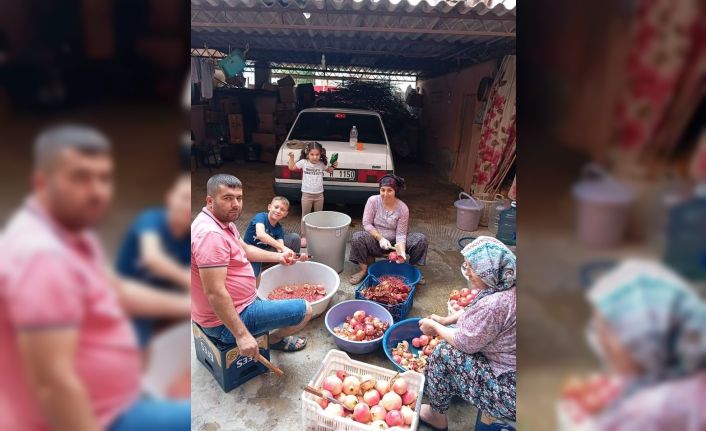 Sarıgöl’de evlerde nar ekşisi yapımına başlandı