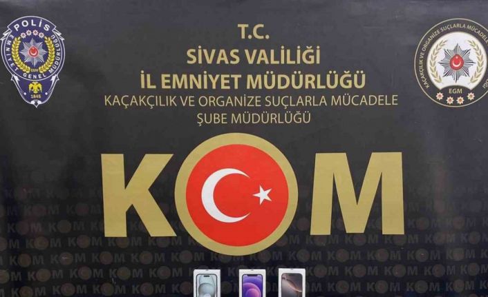 Sivas’ta 1 milyon TL değerinde kaçak telefon ele geçirildi