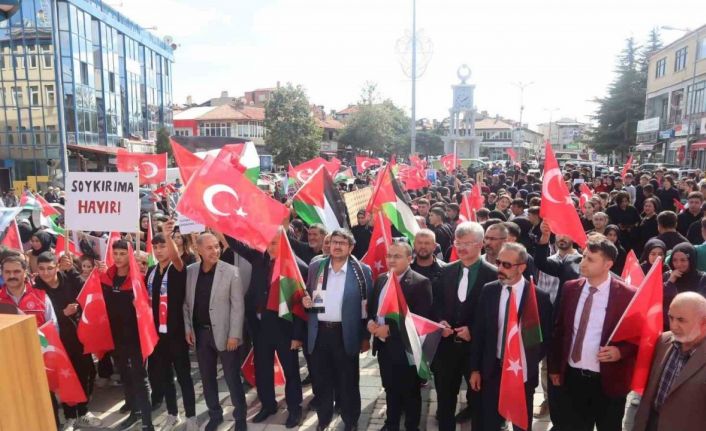 Şuhut’ta Gazze’ye destek için yürüdüler