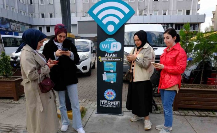 Terme’de ücretsiz Wi-Fi hizmeti başladı