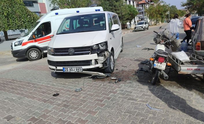 Transitle çarpışan motosikletin sürücüsü ağır yaralandı