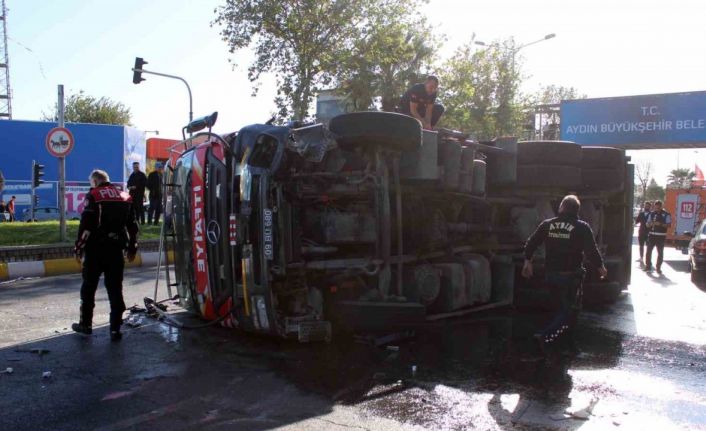 Yangına giden itfaiye aracı otomobil ile çarpıştı: 7 yaralı