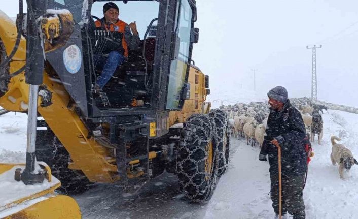 Yaylada sürüsü ile kara yakalanan çobanın imdadına Büyükşehir ekipleri yetişti