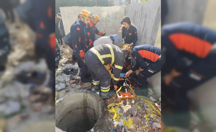 10 metre derinliğindeki kuyuya düşen kadın kurtarıldı