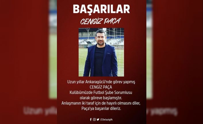 23 Elazığ FK’ya 1. Lig’den futbol şube sorumlusu