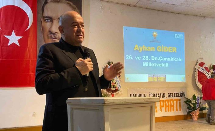 AK Partili Gider, Ayvacık’ta partisinin olağan kongresine katıldı