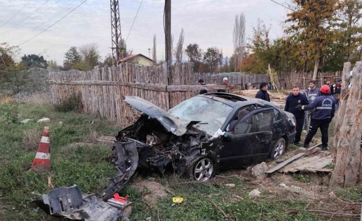 Amasya’da otomobil takla attı: 4 yaralı