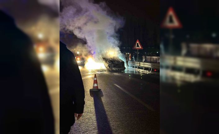 Ankara’da takla atan araç alevlere teslim oldu: 2 yaralı